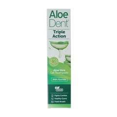 Aloe Dent Tandpasta aloe vera triple action with fluor 100 Milliliter