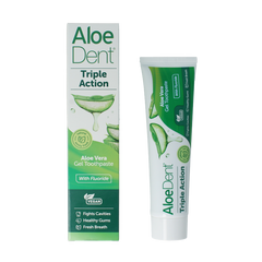 Aloe Dent Tandpasta aloe vera triple action with fluor 100 Milliliter