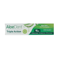 Aloe Dent Tandpasta aloe vera triple action with fluor 100.00 Milliliter