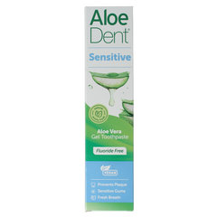 Aloe Dent Tandpasta aloe vera sensitive fluor free 100 Milliliter