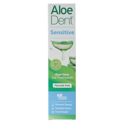 Aloe Dent Tandpasta aloe vera sensitive fluor free 100.00 Milliliter