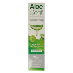 Aloe Dent Tandpasta aloe vera whitening fluor free 100.00 Milliliter