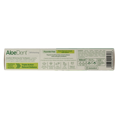 Aloe Dent Tandpasta aloe vera whitening fluor free 100.00 Milliliter