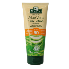 Optima Aloe pura organic aloe vera zonnelotion SPF50 200 Milliliter