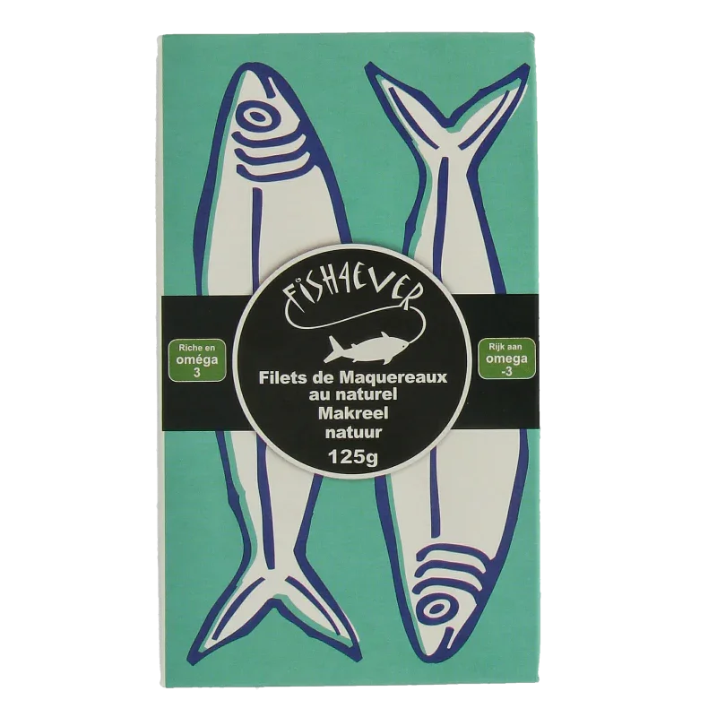 Fish 4 Ever Schotse makreel bronwater 125 Gram