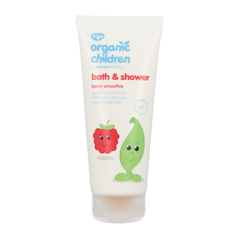 Green People Organic children bad- & douchegel berry smoothie 200 Milliliter