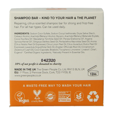 Green People Shampoo bar citrus & ginger 50 Gram