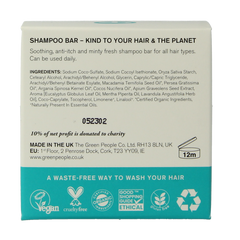 Green People Shampoo bar eucalyptus & mint 50 Gram