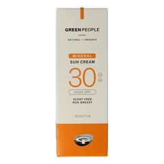 Green People Suncream scent free mineral SPF30 50 Milliliter