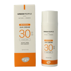 Green People Suncream scent free mineral SPF30 50 Milliliter