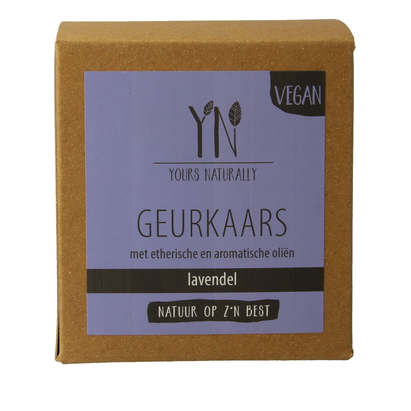 Yours Naturally Geurkaars in glas lavendel 20cl 1 Stuks