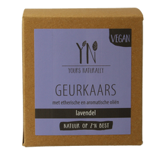 Yours Naturally Geurkaars in glas lavendel 20cl 1 Stuks