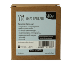 Yours Naturally Geurkaars in glas fris katoen 20cl 1 Stuks