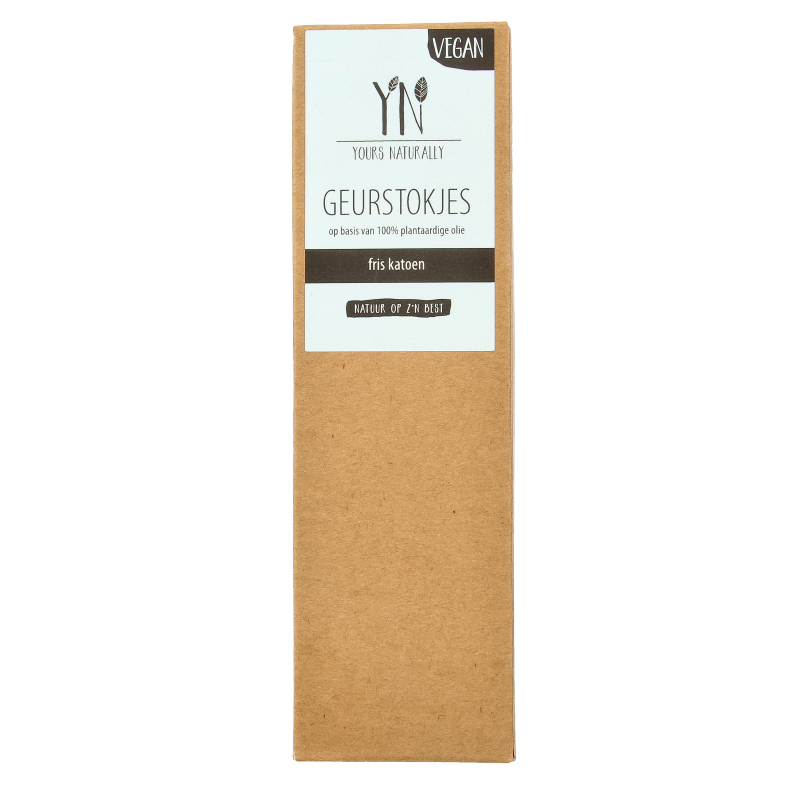 Yours Naturally Geurstokjes fris katoen 100ml 1 Stuks