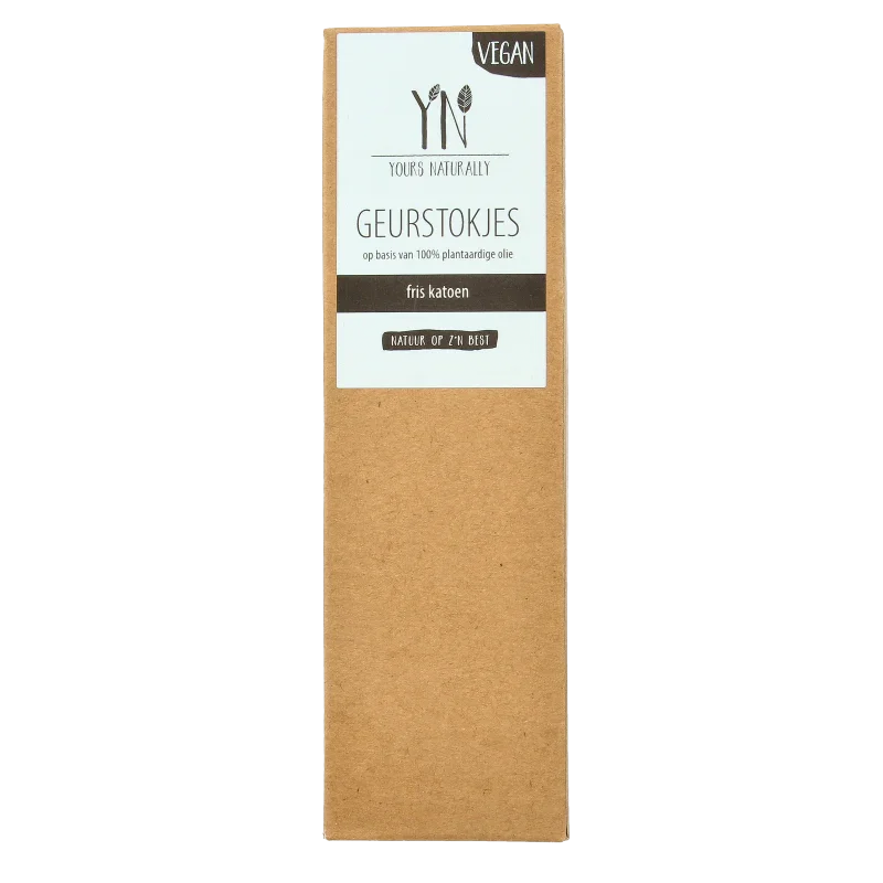 Yours Naturally Geurstokjes fris katoen 100ml 1 Stuks