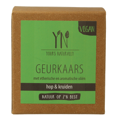Yours Naturally Geurkaars in glas hop & kruiden 20cl 1.00 Stuks