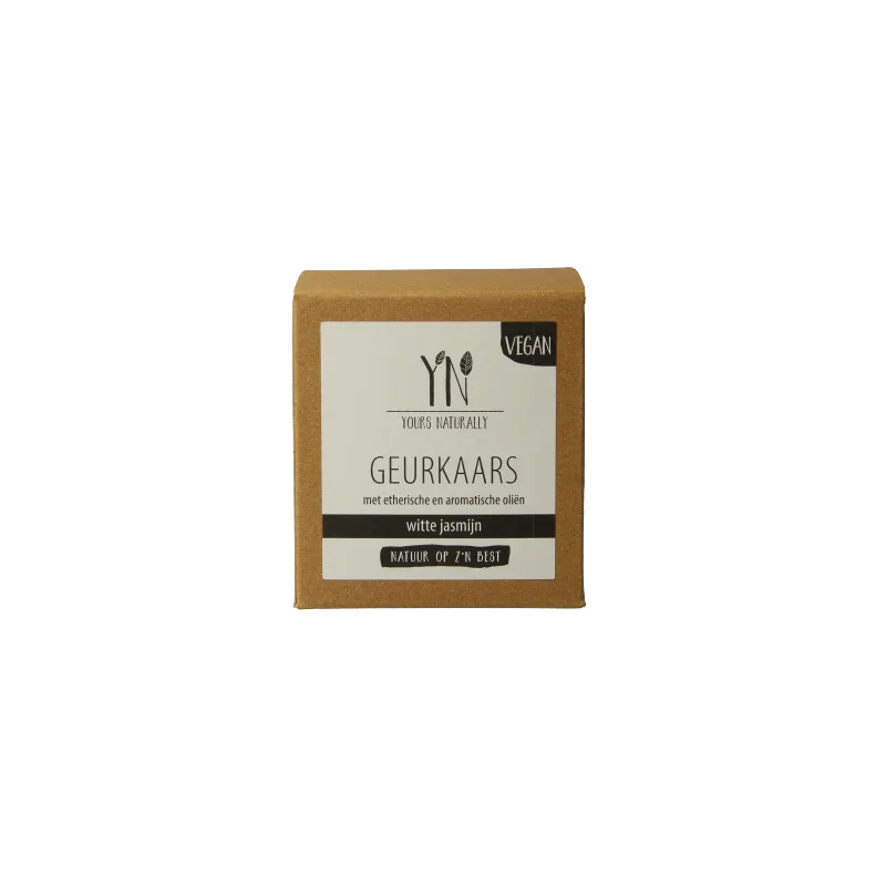 Yours Naturally Geurkaars in glas witte jasmijn 20cl 1 Stuks