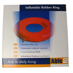 Able 2 Ringkussen opblaasbaar rubber 46 cm 1 Stuks