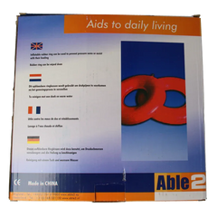 Able 2 Ringkussen opblaasbaar rubber 46 cm 1 Stuks