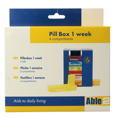 Able 2 Pillenbox 1 week 4 vaks NL 1 Stuks