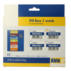 Able 2 Pillenbox 1 week 4 vaks NL 1 Stuks