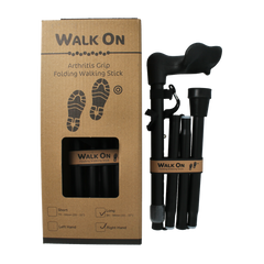 Able 2 Wandelstok anatomisch opvouw zwart mat rechts 1.00 Stuks