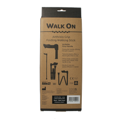 Able 2 Wandelstok anatomisch opvouw zwart mat rechts 1.00 Stuks