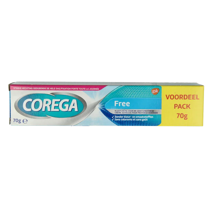 Corega Free kleefcreme voor het kunstgebit 70 Gram
