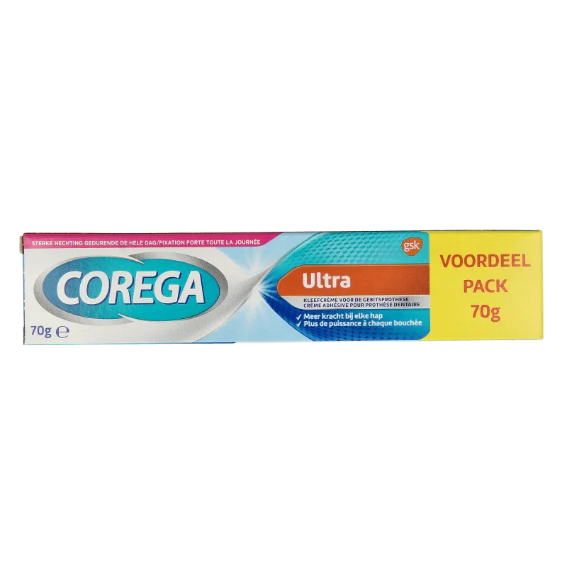 Corega Ultra kleefcreme voor de gebitsprothese 70 Gram