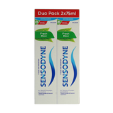 Sensodyne Tandpasta fresh mint 2 x 75ml 150.00 Milliliter