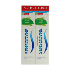 Sensodyne Tandpasta fresh mint 2 x 75ml 150.00 Milliliter
