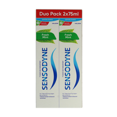 Sensodyne Tandpasta fresh mint 2 x 75ml 150 Milliliter