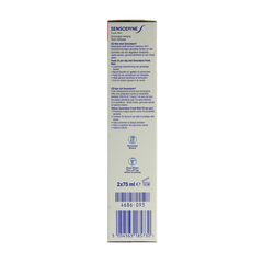 Sensodyne Tandpasta fresh mint 2 x 75ml 150.00 Milliliter