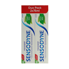 Sensodyne Tandpasta fresh mint 2 x 75ml 150.00 Milliliter