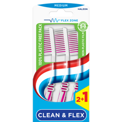 Aquafresh Tandenborstel clean & flex medium 3.00 Stuks