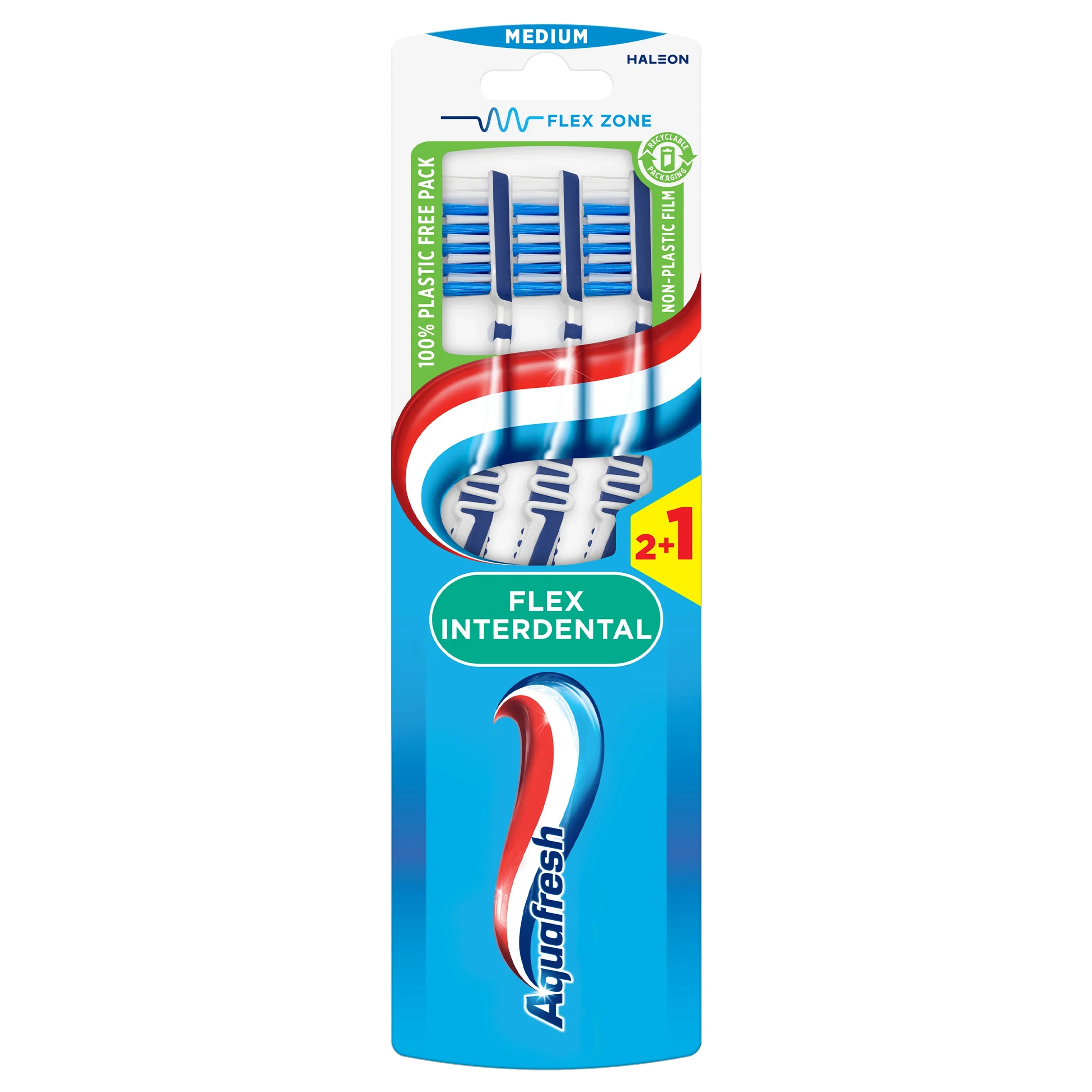 Aquafresh Tandenborstel flex interdental medium 3 Stuks