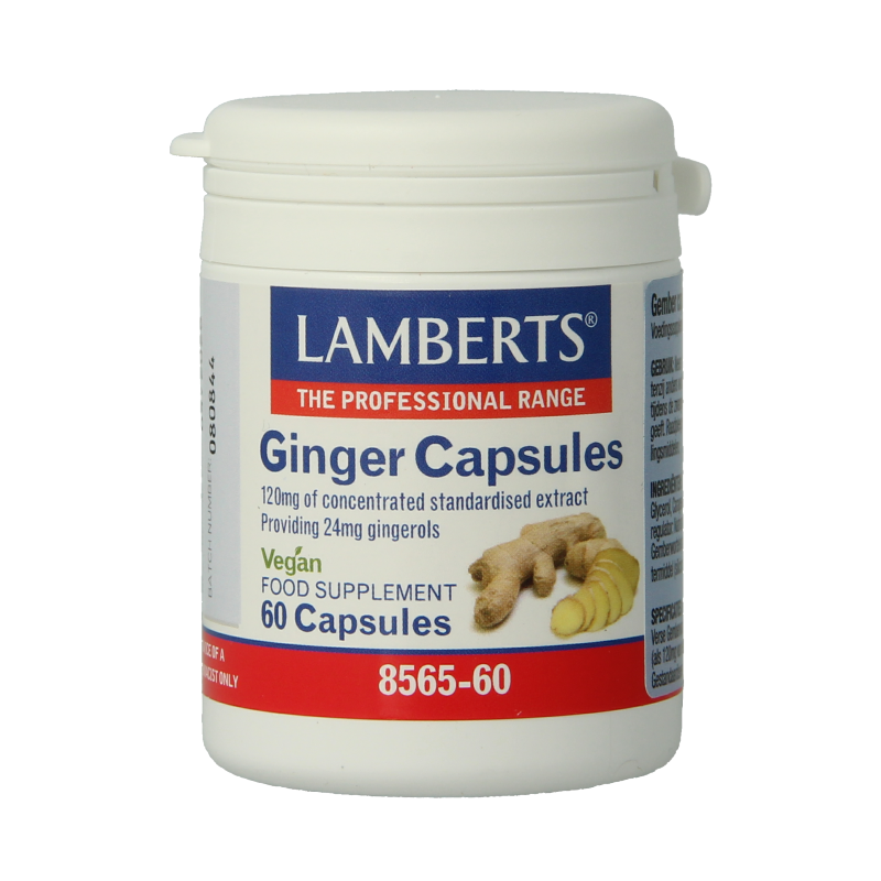 Lamberts Gember (ginger) 60.00 Vegetarische capsules
