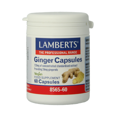 Lamberts Gember (ginger) 60.00 Vegetarische capsules