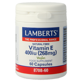 Lamberts Vitamine E 400IE natuurlijk 60.00 Vegetarische capsules