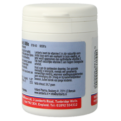 Lamberts Vitamine E 400IE natuurlijk 60.00 Vegetarische capsules