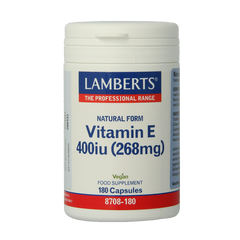 Lamberts Vitamine E 400IE natuurlijk 180 Vegetarische capsules