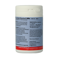 Lamberts Vitamine E 400IE natuurlijk 180 Vegetarische capsules