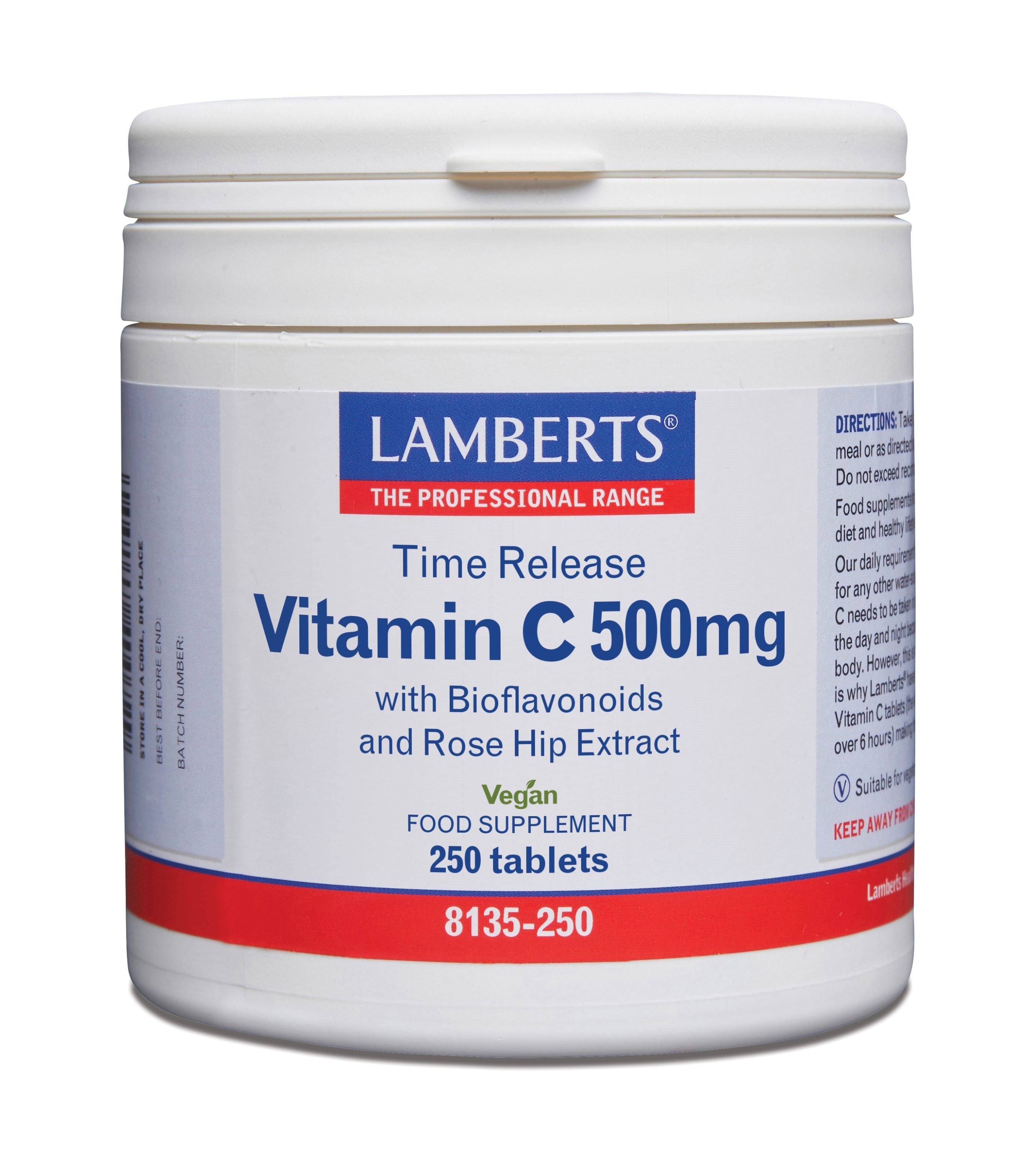 Lamberts Vitamine C 500mg & bioflavonoiden time release 250.00 Tabletten