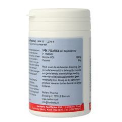 Lamberts Betaine HCL 324mg/Pepsine 5mg 180 Tabletten