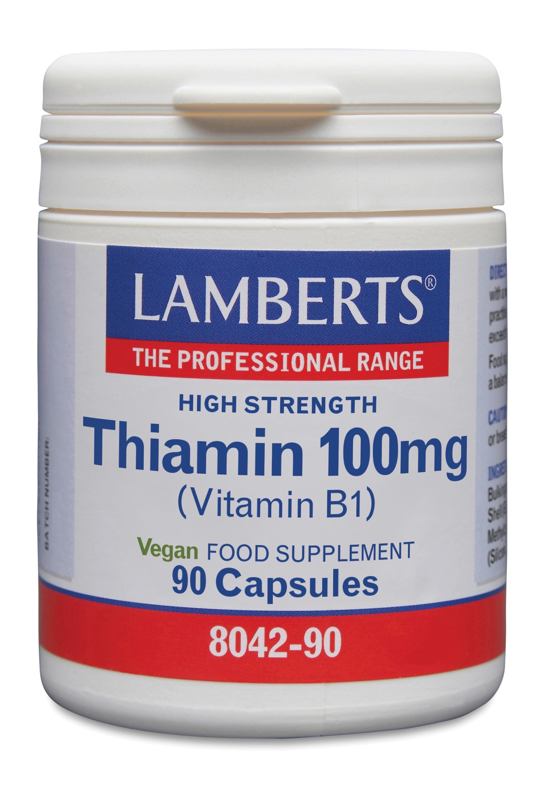 Lamberts Vitamine B1 100mg (thiamine) 90 Vegetarische capsules