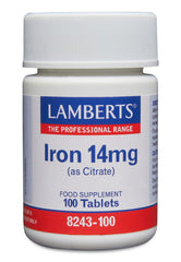 Lamberts IJzer citraat 14mg 100 Tabletten