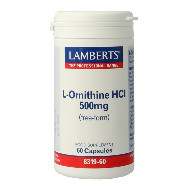 Lamberts L-Ornithine 500mg 60 Vegetarische capsules