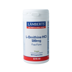 Lamberts L-Ornithine 500mg 60.00 Vegetarische capsules