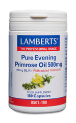 Lamberts Teunisbloemolie 500mg (pure evening primrose oil) 180 Vegetarische capsules