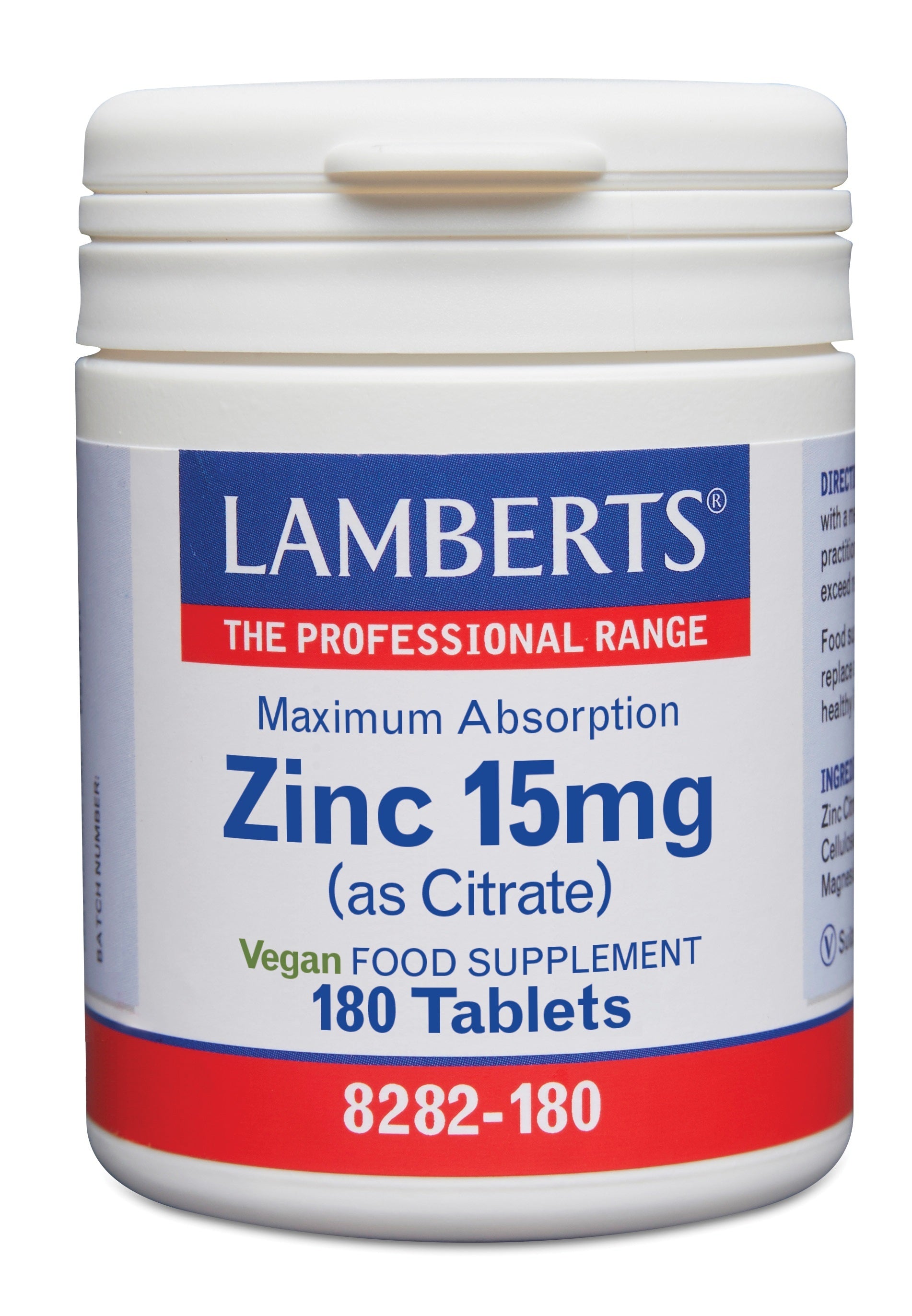 Lamberts Zink citraat 15mg 180.00 Tabletten